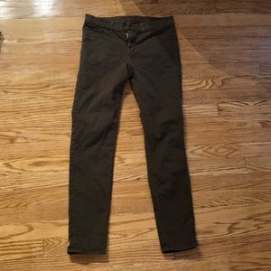 J BRAND DARK OLIVE JEANS